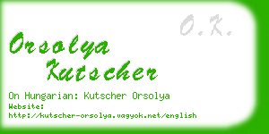 orsolya kutscher business card